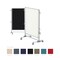 Ghent Partition Mobile 2-Sdd Prcln Whtbrd/Fbrc Blltn Brd, Mag, 46"H x 34"W, Black NEX223MFP-95 - alternate 2